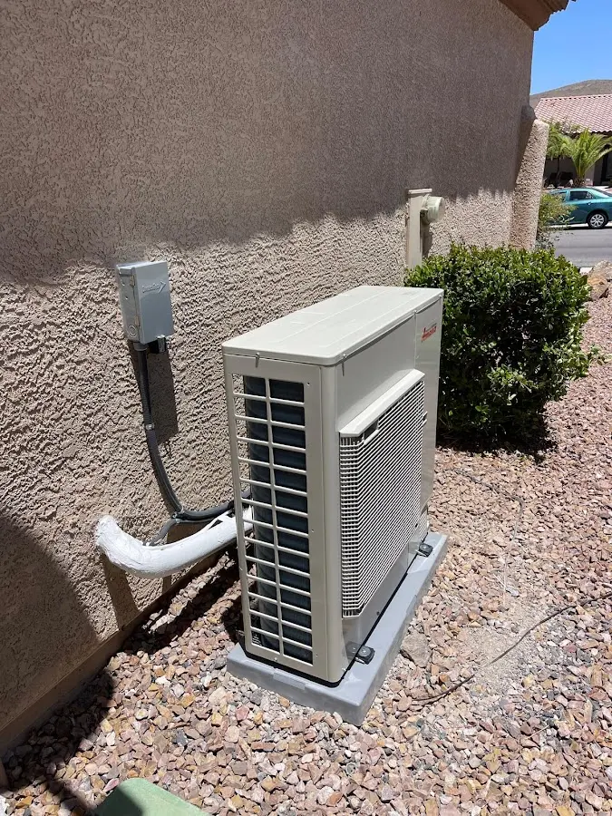 Residential air conditioning condenser unit in Telford